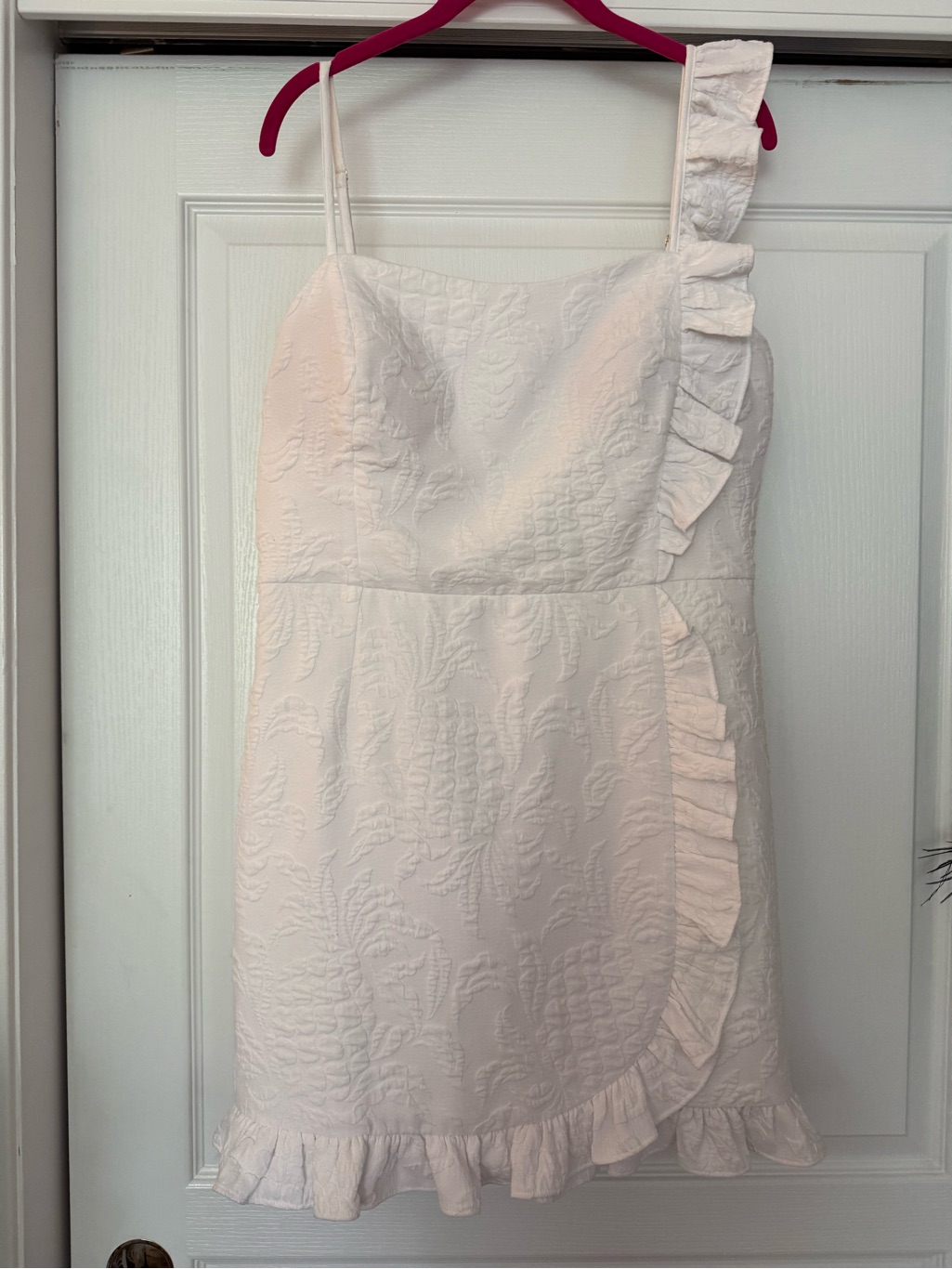 Nwt Lilly Pulitzer White Ruffled One-Shoulder Skort